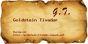 Goldstein Tivadar névjegykártya
