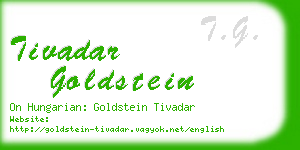 tivadar goldstein business card